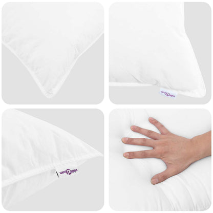 Duvet 2-in-1 con cuscino 2 pcs Bianco Piuma d'anatra | homemem39