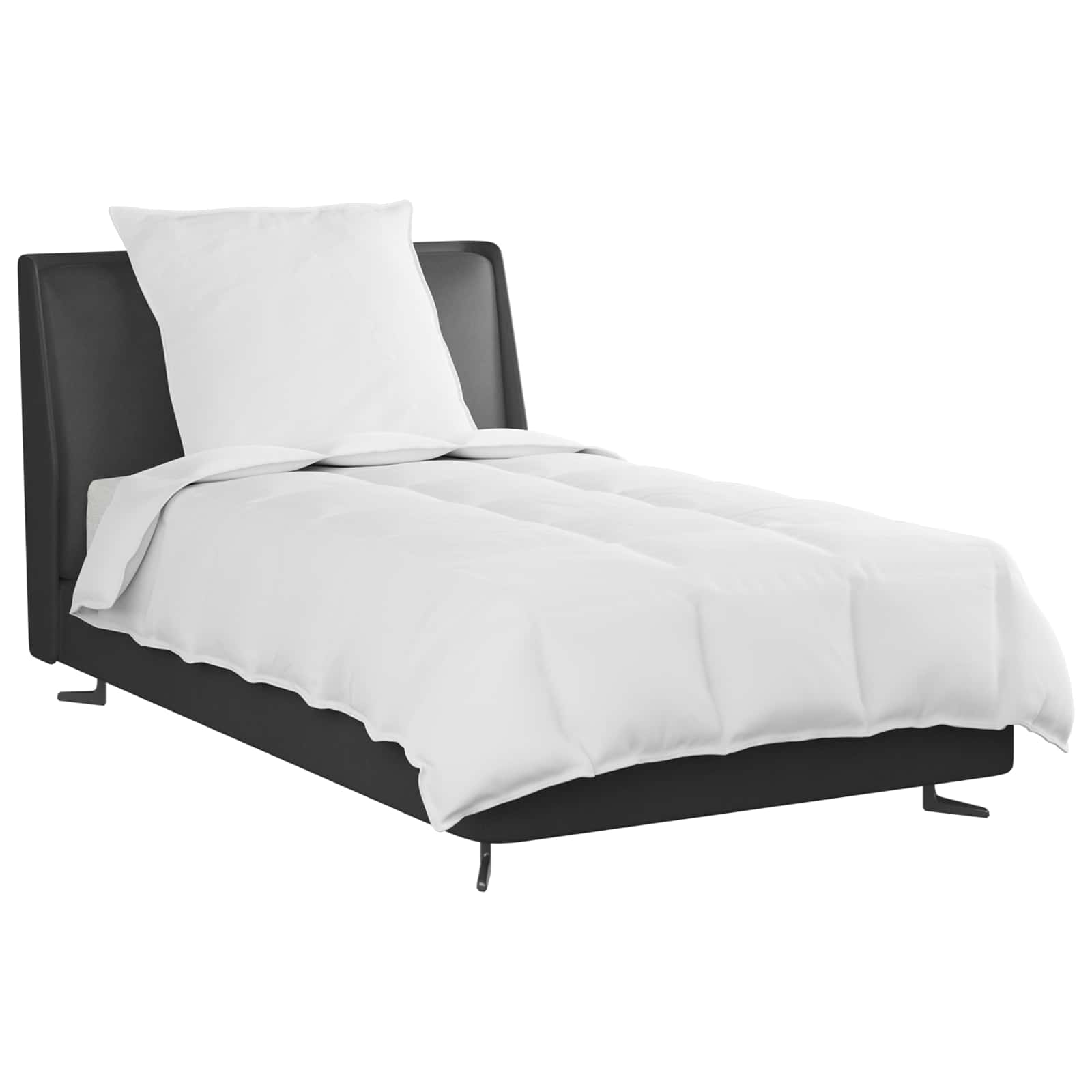 Duvet 2-in-1 con cuscino 2 pcs Bianco Piuma d'anatra | homemem39
