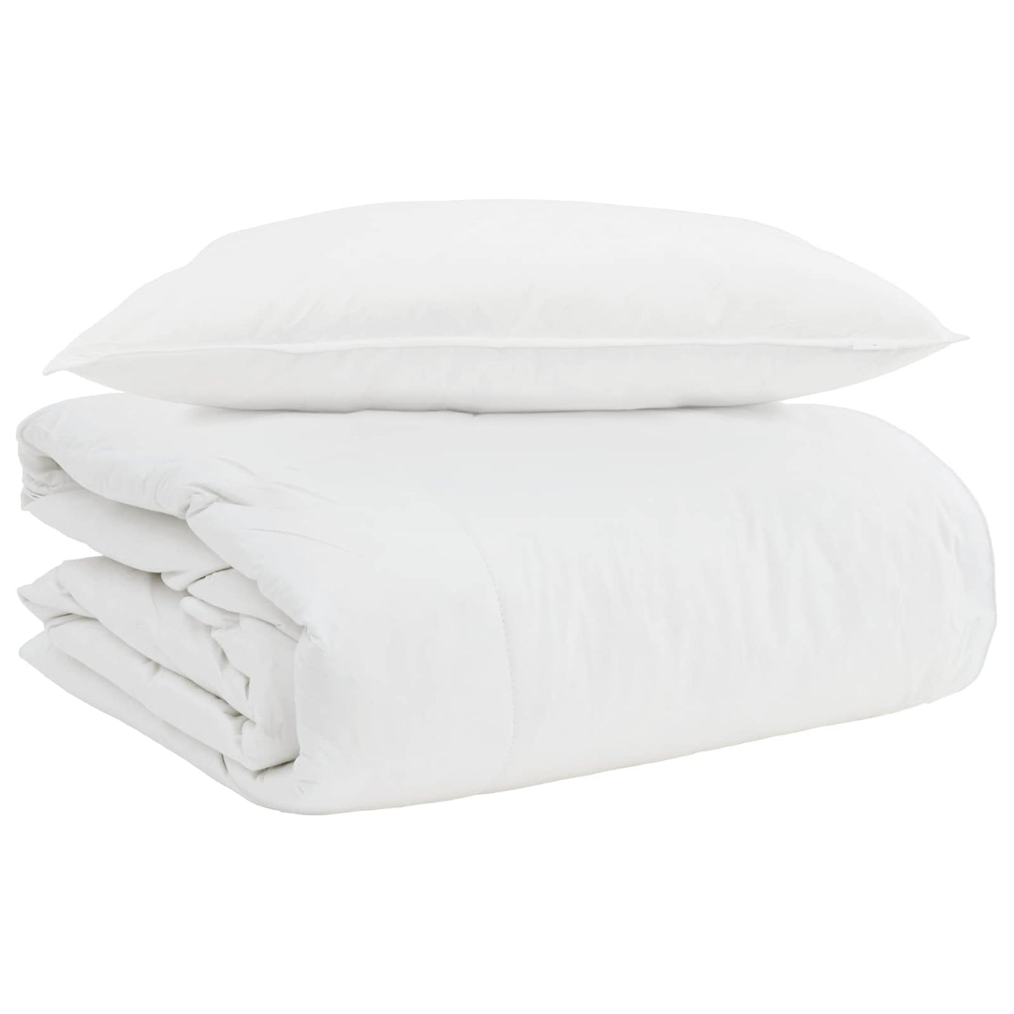 Duvet 2-in-1 con cuscino 2 pcs Bianco Piuma d'anatra | homemem39