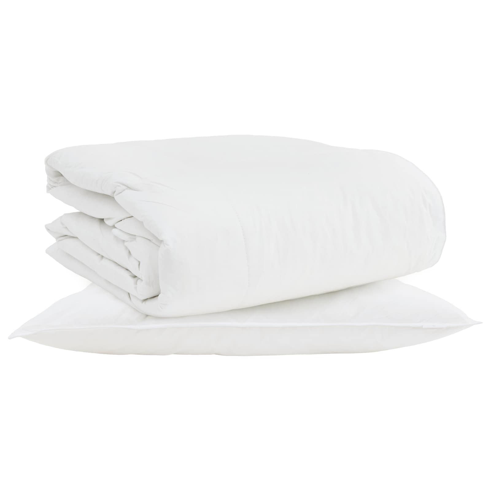 Duvet 2-in-1 con cuscino 2 pcs Bianco Piuma d'anatra | homemem39