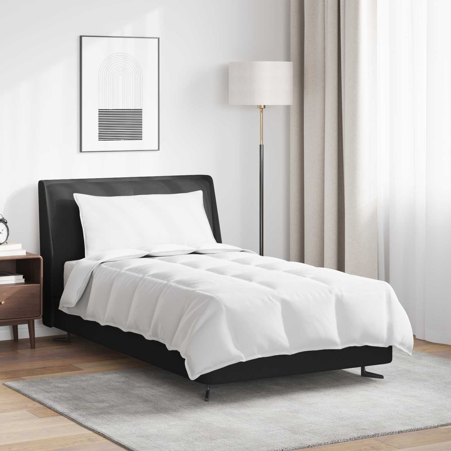 Duvet 2-in-1 con cuscino 2 pcs Bianco Piuma d'anatra