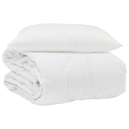 Duvet Estivo con cuscino 2 pcs Bianco Microfibra | homemem39