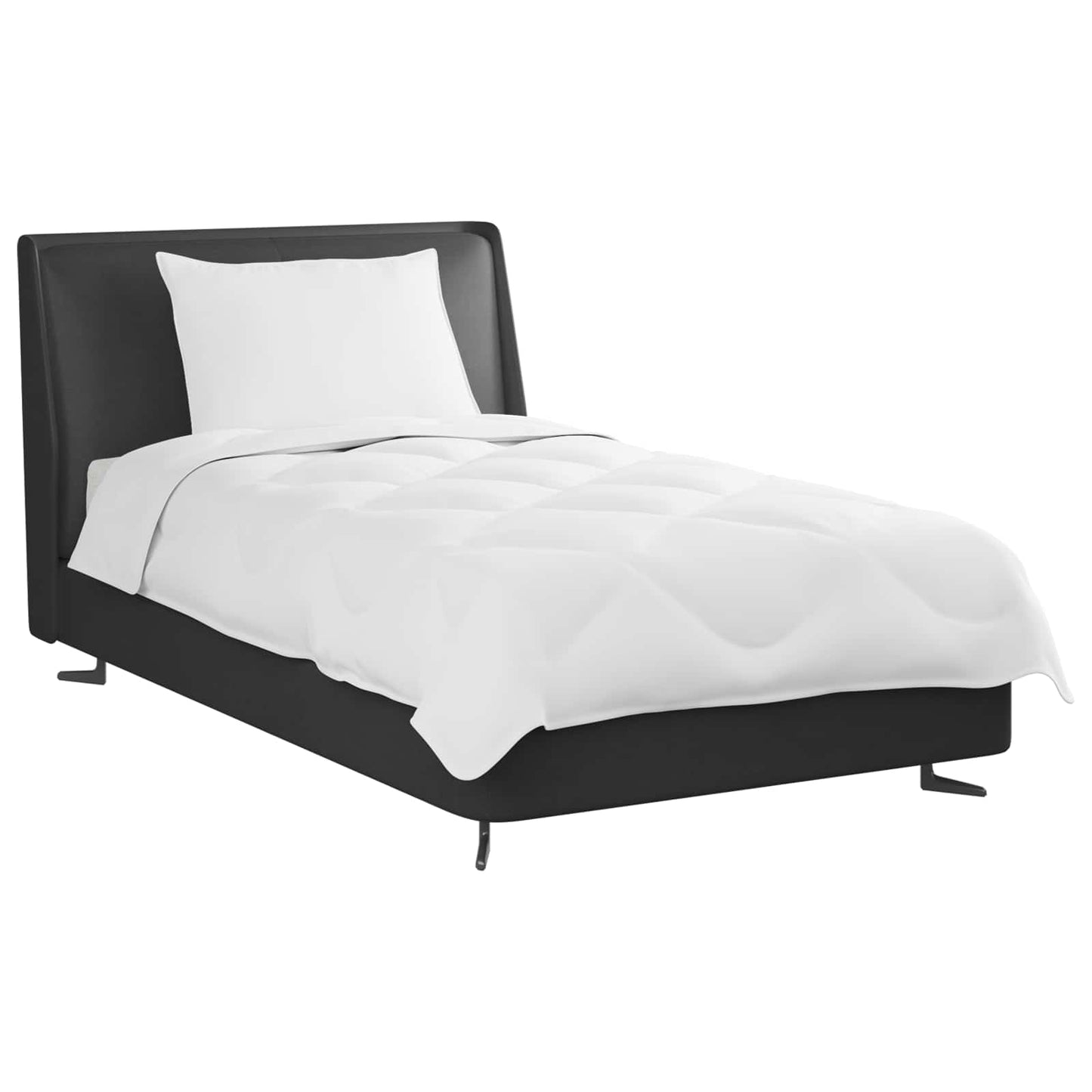 Duvet Estivo con cuscino 2 pcs Bianco Microfibra