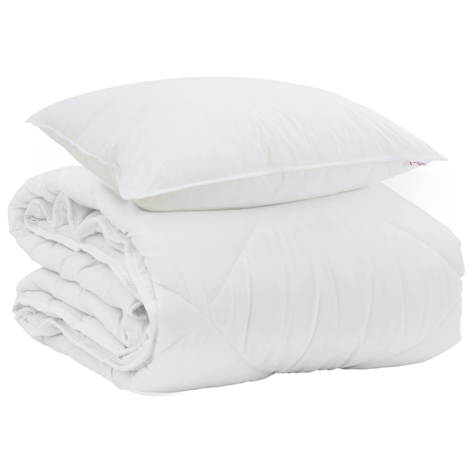 Duvet Estivo con cuscino 2 pcs Bianco Microfibra | homemem39