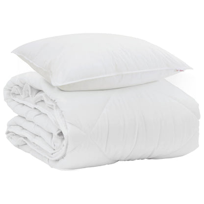 Duvet Estivo con cuscino 2 pcs Bianco Microfibra | homemem39