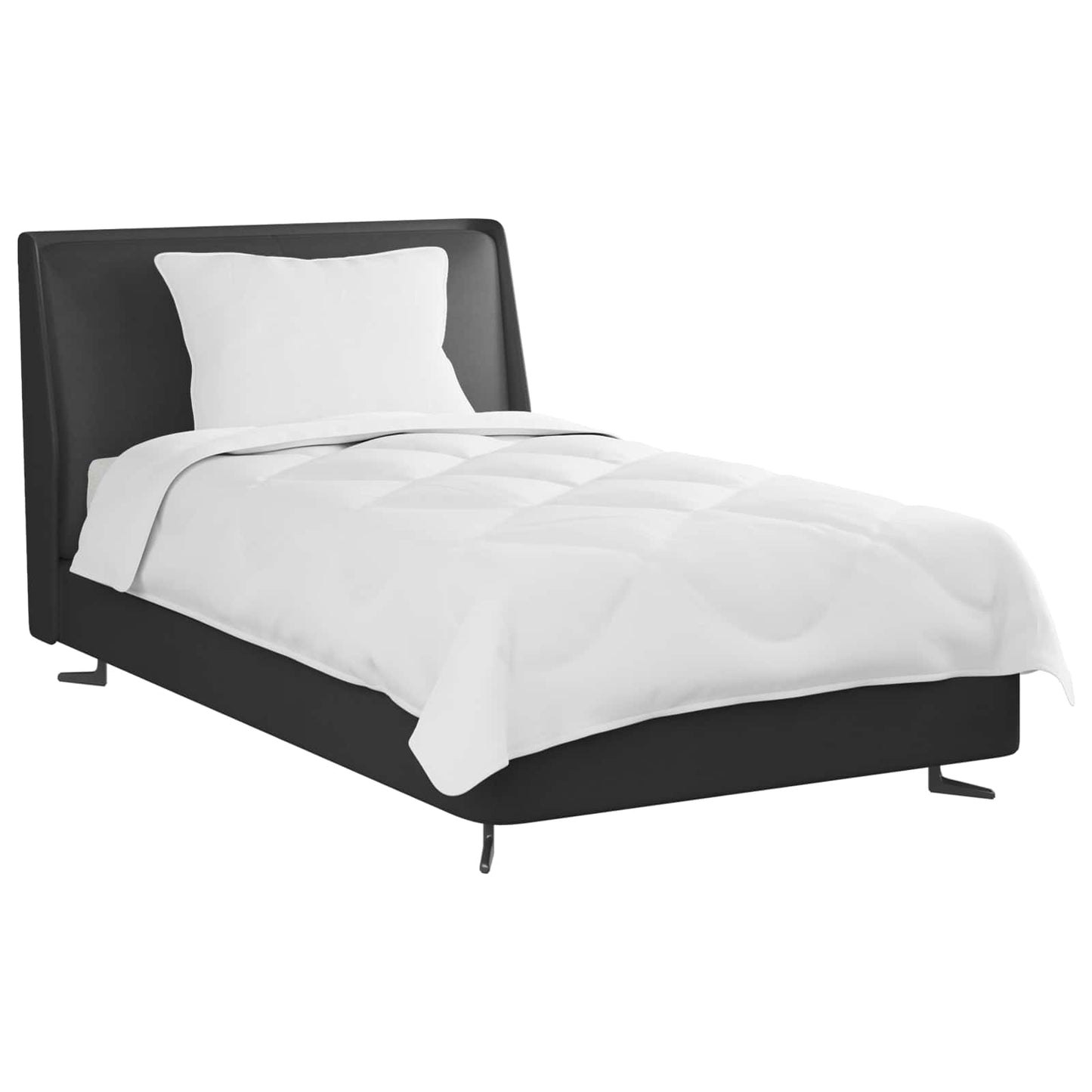 Duvet per Tutte le Stagioni con cuscino 2 pcs Bianco Microfibra