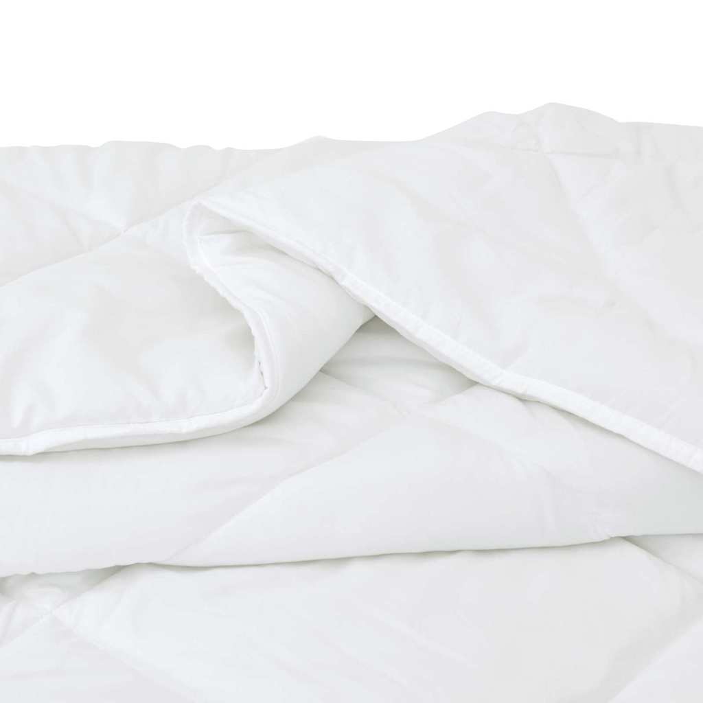 Duvet per Tutte le Stagioni con cuscino 2 pcs Bianco Microfibra