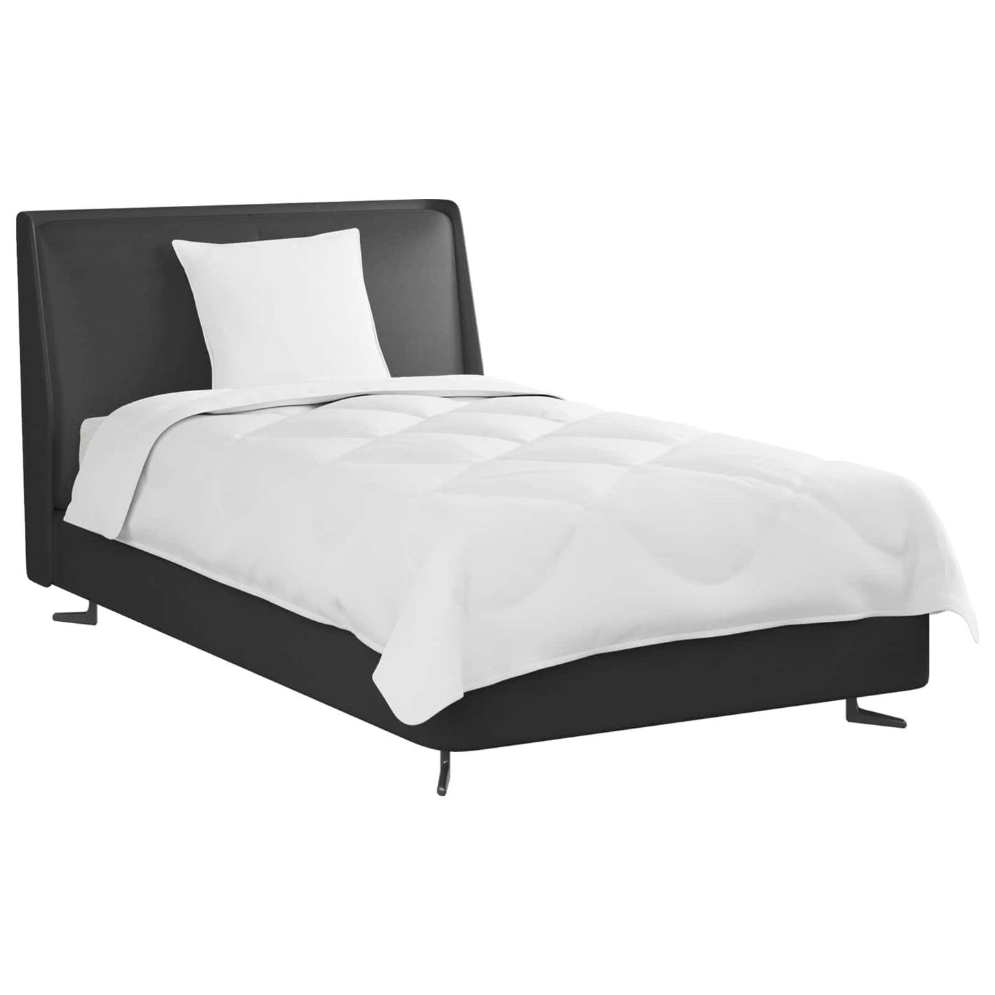 Duvet per Tutte le Stagioni con cuscino 2 pcs Bianco Microfibra