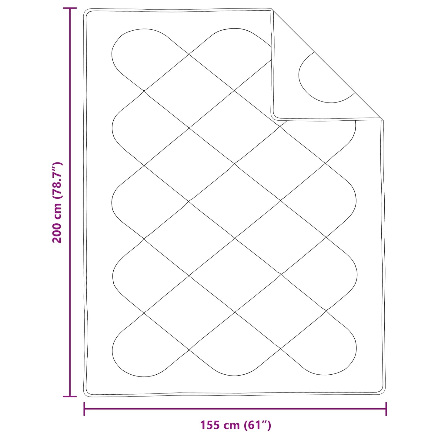 Duvet per Tutte le Stagioni con cuscino 2 pcs Bianco Microfibra | homemem39