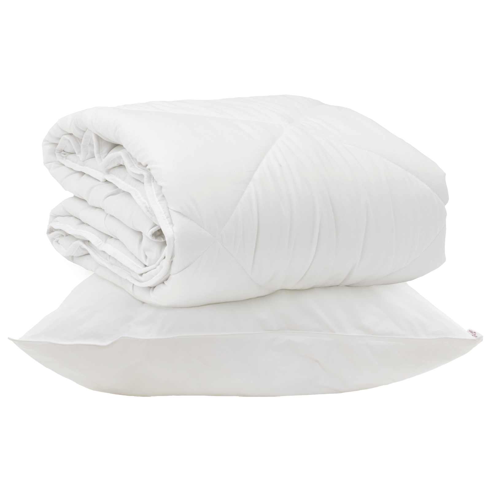Duvet per Tutte le Stagioni con cuscino 2 pcs Bianco Microfibra | homemem39