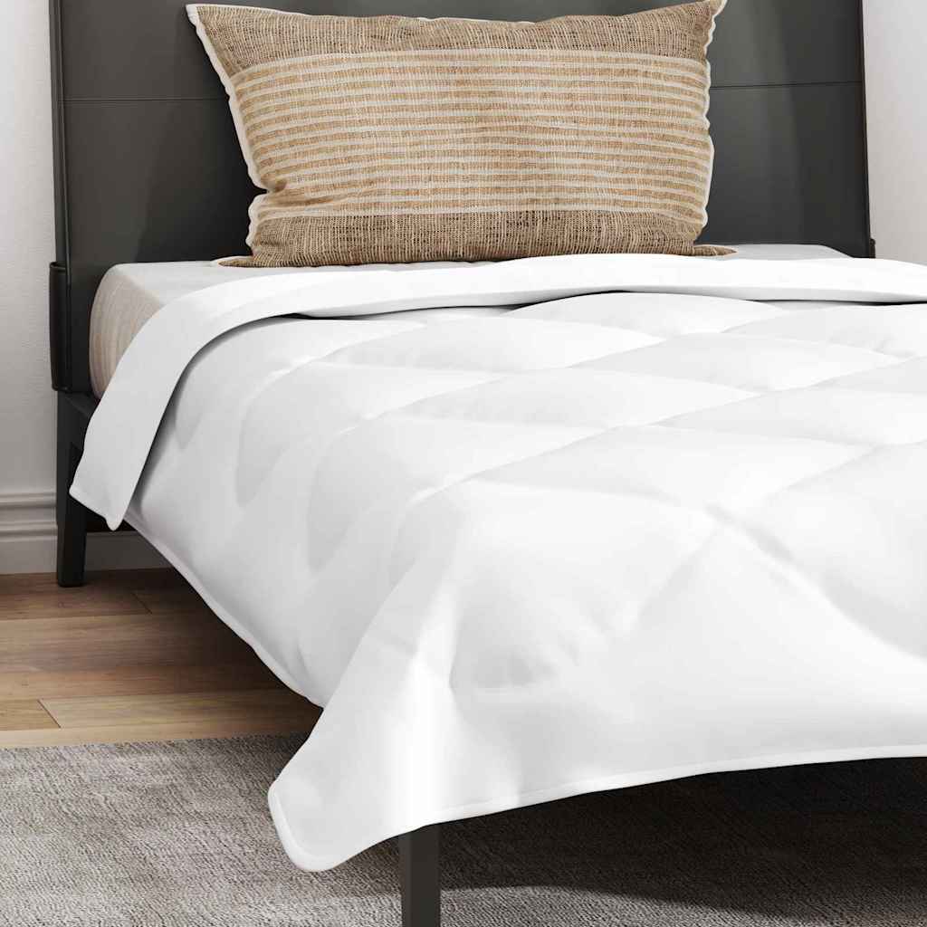 Duvet per Tutte le Stagioni con cuscino 2 pcs Bianco Microfibra