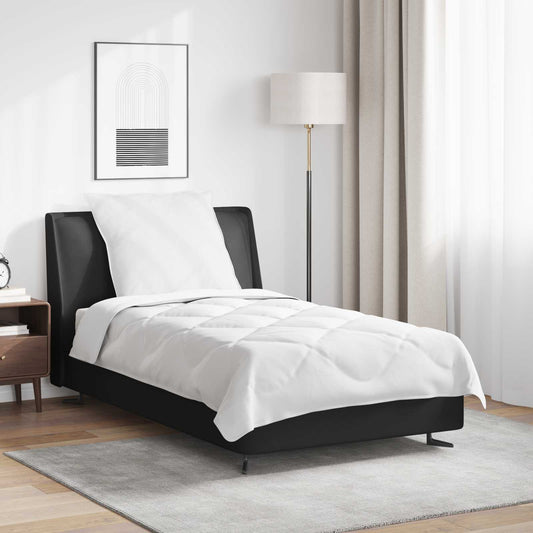 Duvet per Tutte le Stagioni con cuscino 2 pcs Bianco Microfibra