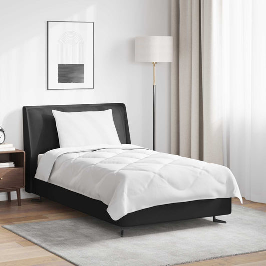 Duvet per Tutte le Stagioni con cuscino 2 pcs Bianco Microfibra