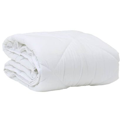 Duvet per Tutte le Stagioni con cuscino 2 pcs Bianco Microfibra