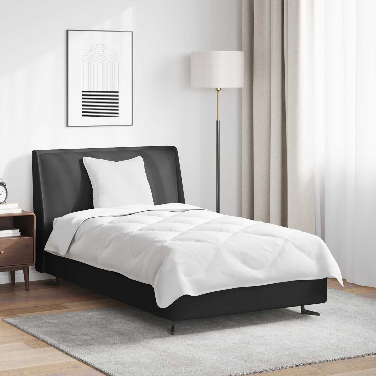 Piumone con cuscino 2 pcs Bianco Microfibra