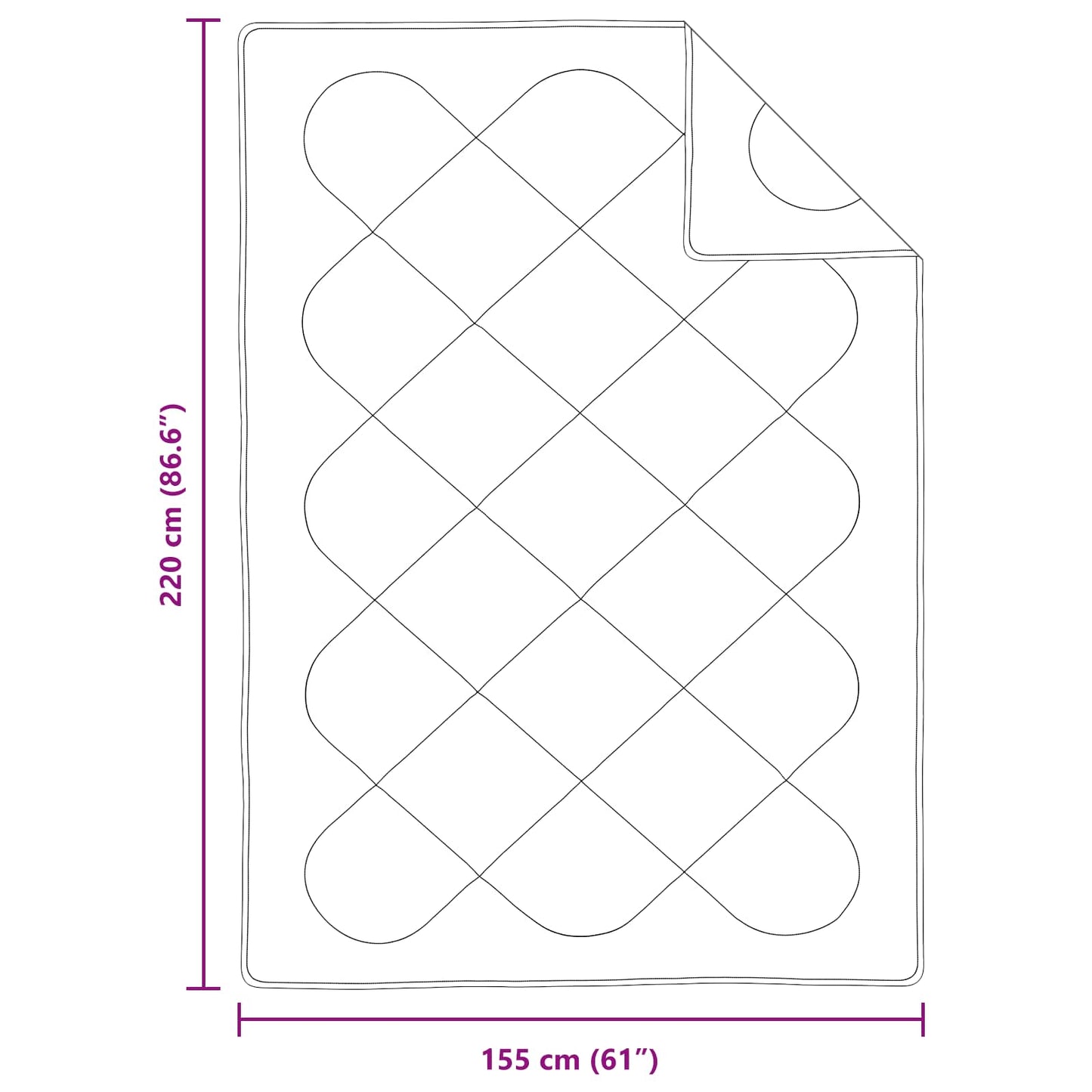 Piumone con cuscino 2 pcs Bianco Microfibra