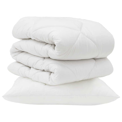 Piumone con cuscino 2 pcs Bianco Microfibra