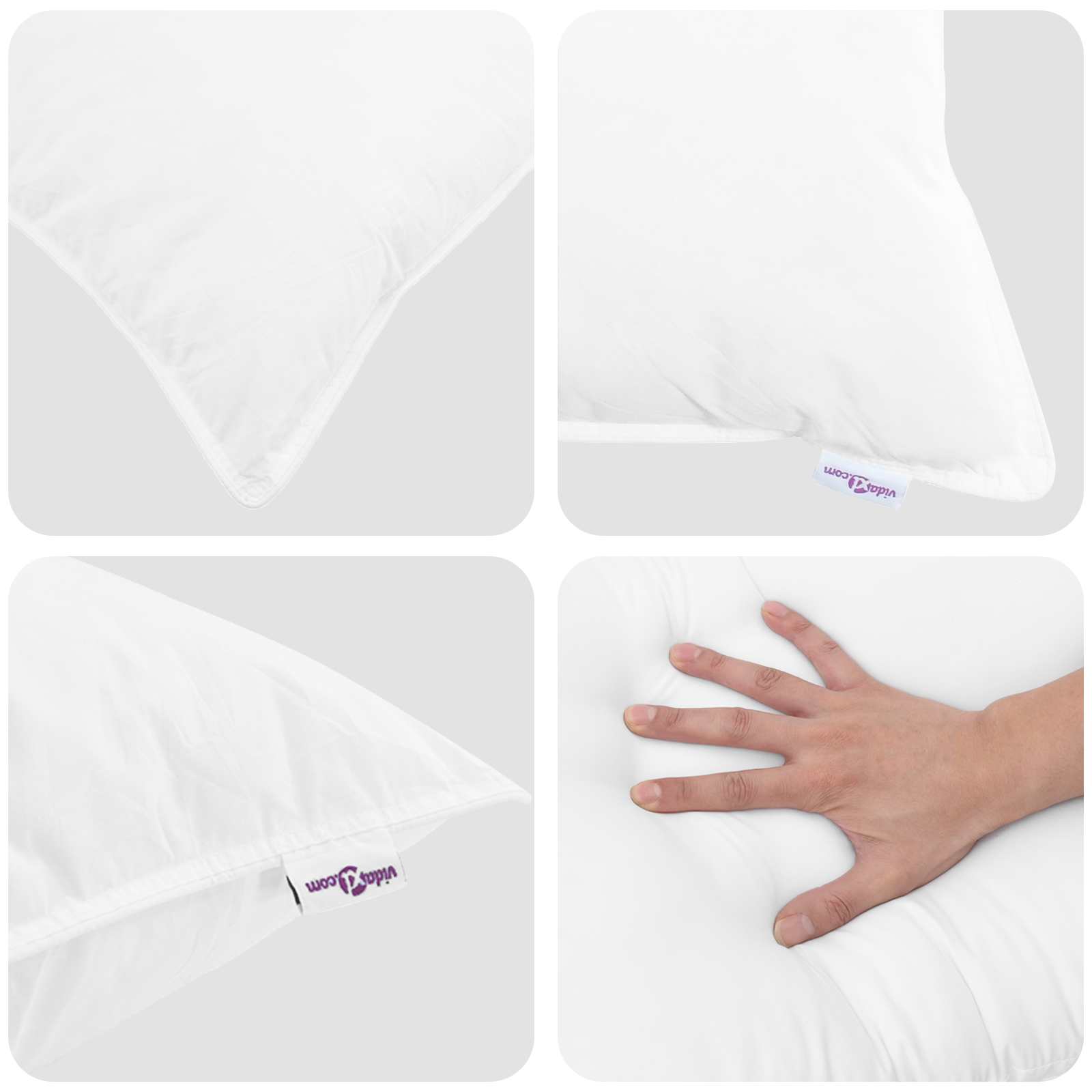 Piumone con cuscino 2 pcs Bianco Microfibra | homemem39