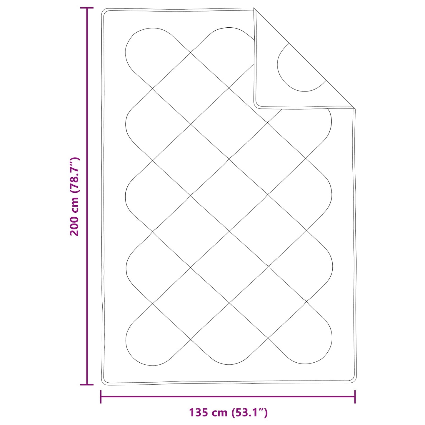 Set di Piumoni con cuscino 2 pcs Bianco Microfibra