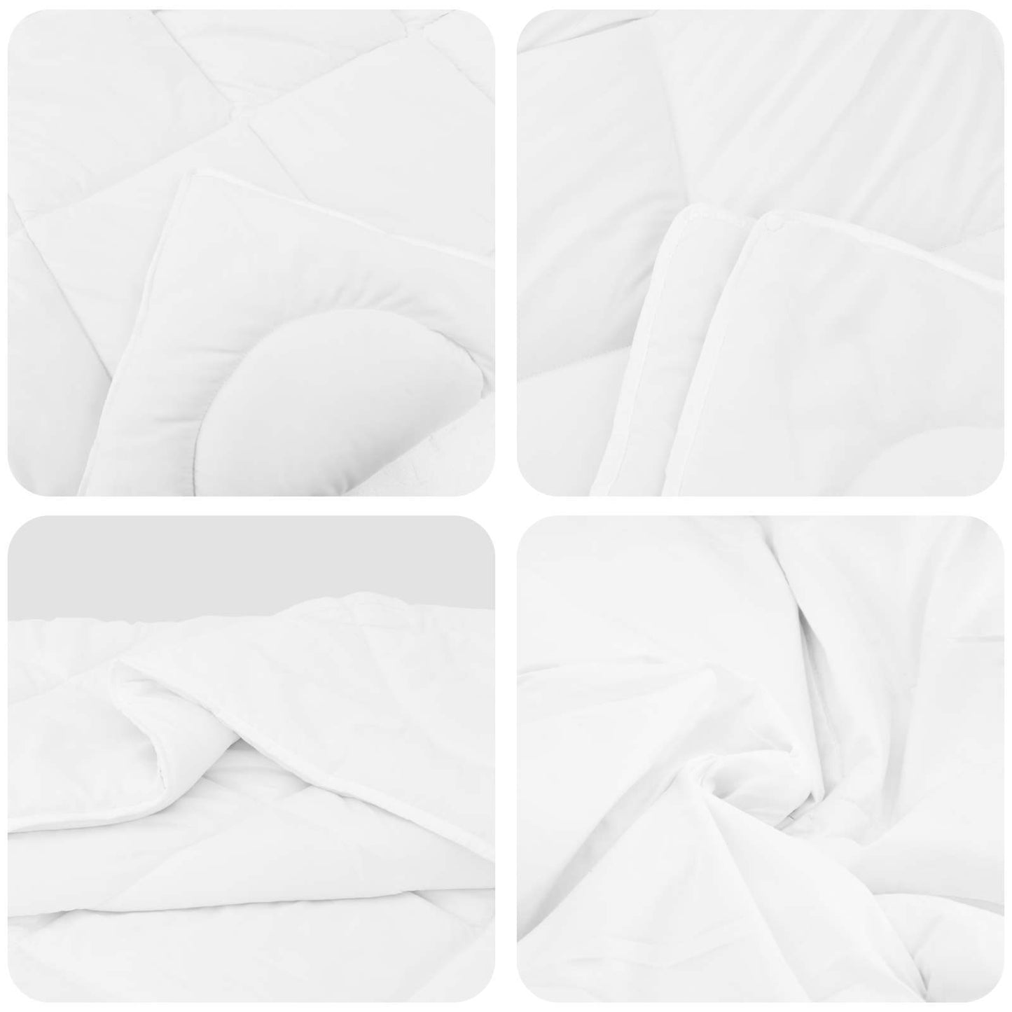 Set di Piumoni con cuscino 2 pcs Bianco Microfibra | homemem39