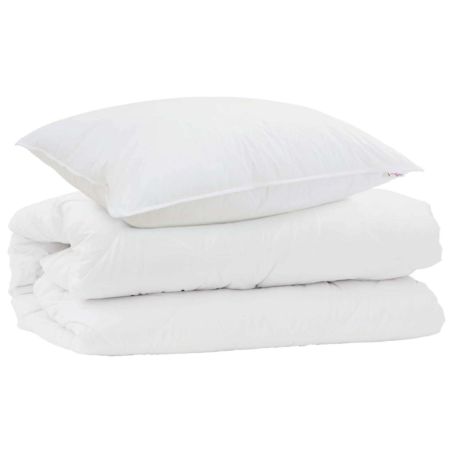 Set di Piumoni con cuscino 2 pcs Bianco Microfibra | homemem39