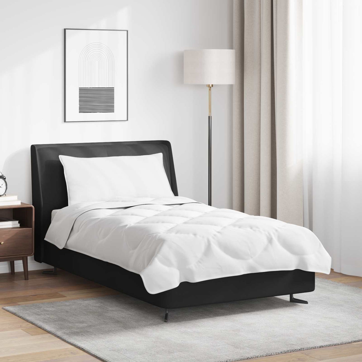 Set di Piumoni con cuscino 2 pcs Bianco Microfibra