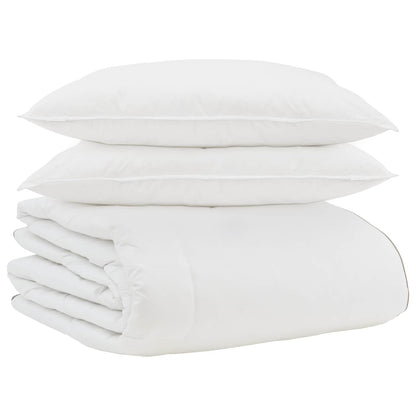 Duvet Invernale con cuscino 3 pcs Bianco Piuma d'anatra