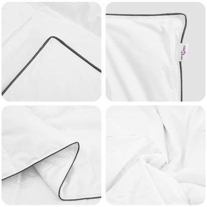 Duvet Invernale con cuscino 3 pcs Bianco Piuma d'anatra