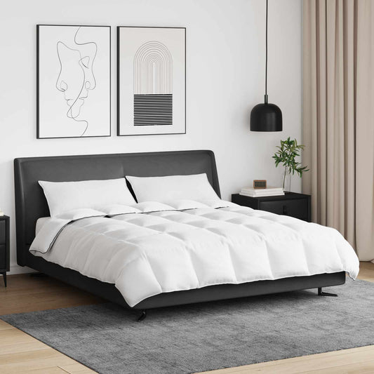 Duvet Invernale con cuscino 3 pcs Bianco Piuma d'anatra