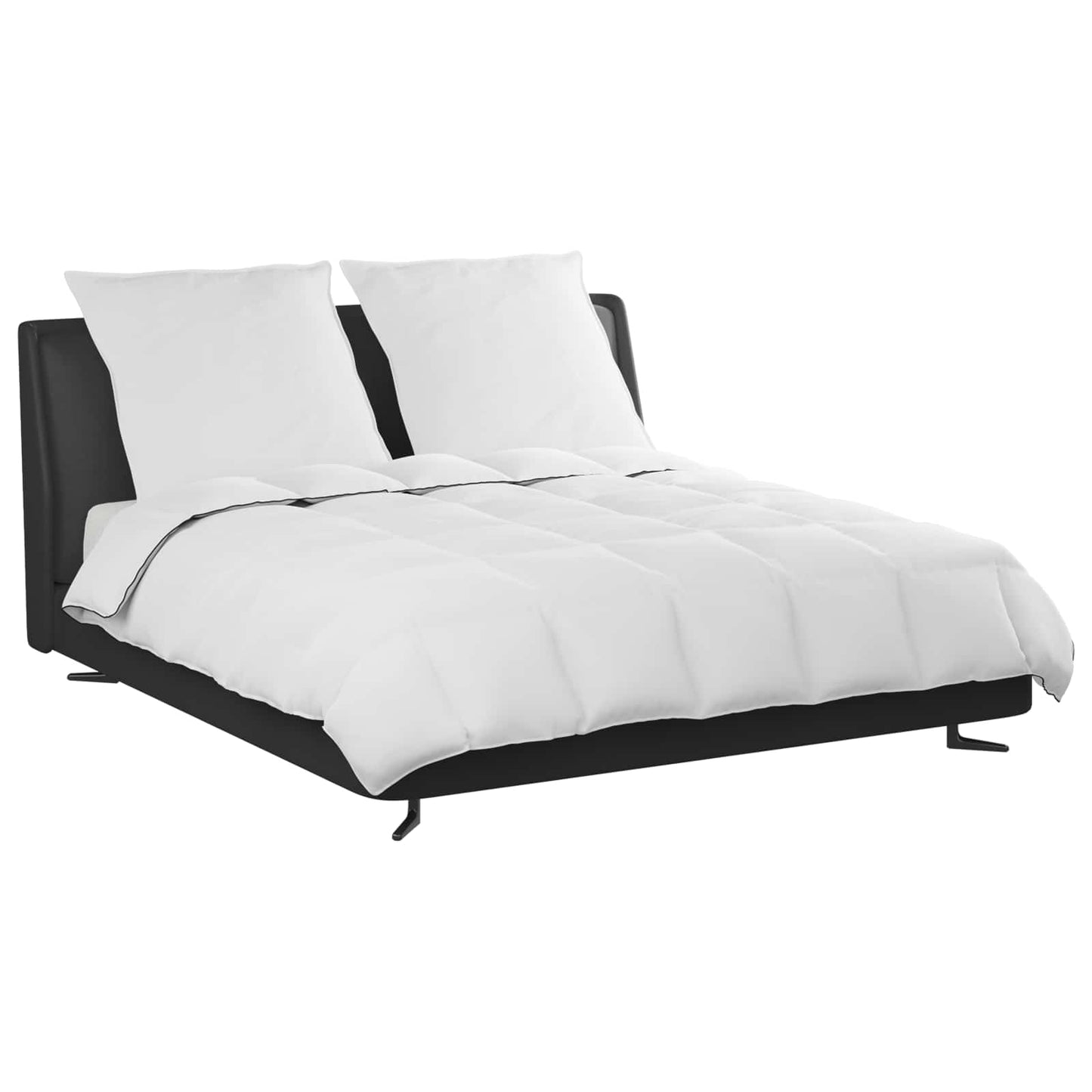 Duvet Invernale con cuscino 3 pcs Bianco Piuma d'anatra