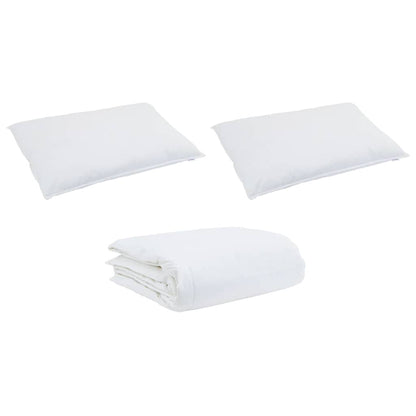 Set di Piumoni con cuscino 3 pcs Bianco Piuma d'anatra