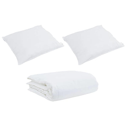 Set di Piumoni con cuscino 3 pcs Bianco Piuma d'anatra