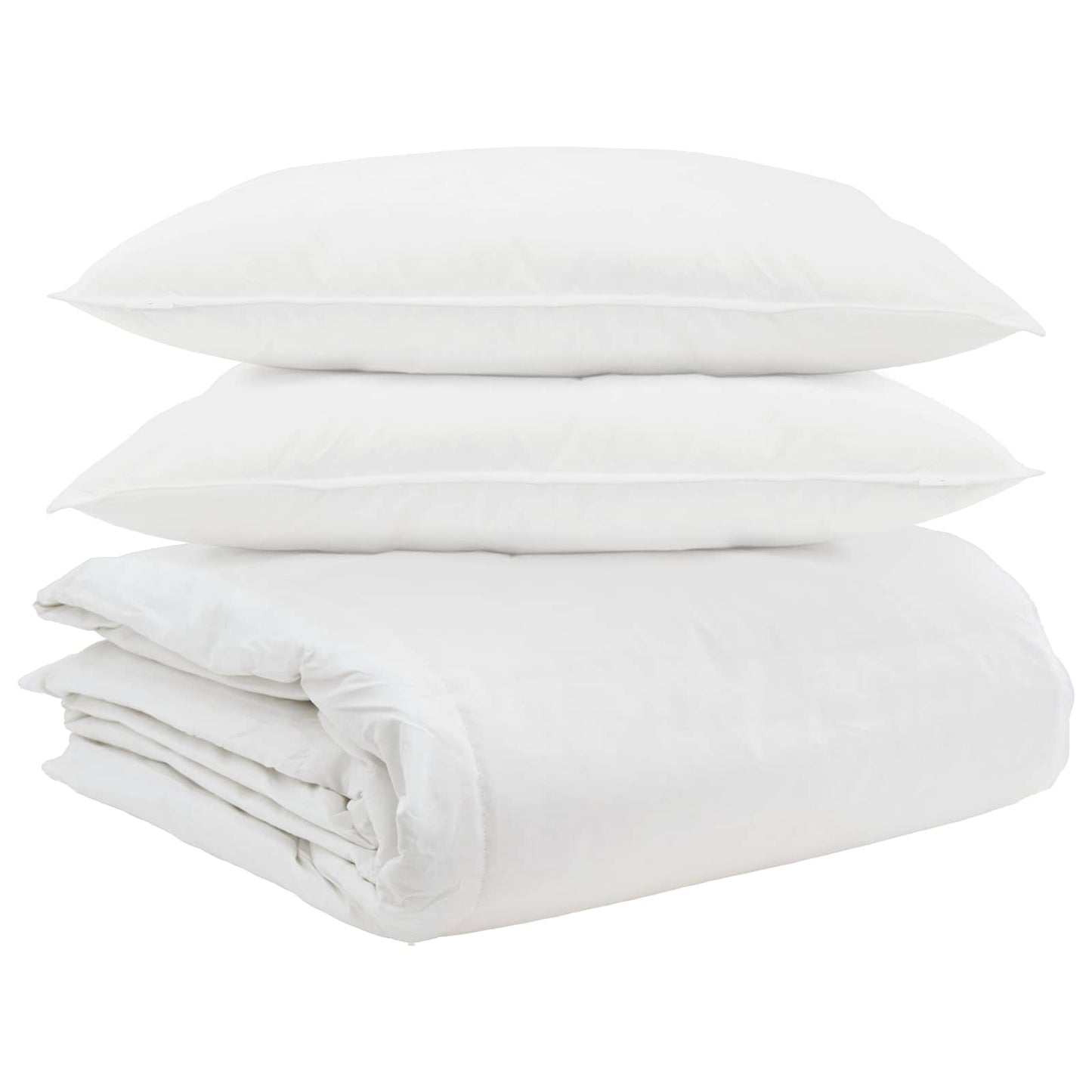 Set di Piumoni con cuscino 3 pcs Bianco Piuma d'anatra | homemem39