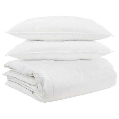 Set di Piumoni con cuscino 3 pcs Bianco Piuma d'anatra | homemem39