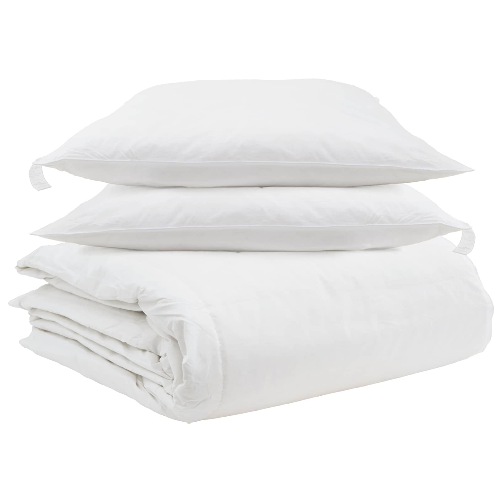 Set di Piumoni con cuscino 3 pcs Bianco Piuma d'anatra | homemem39