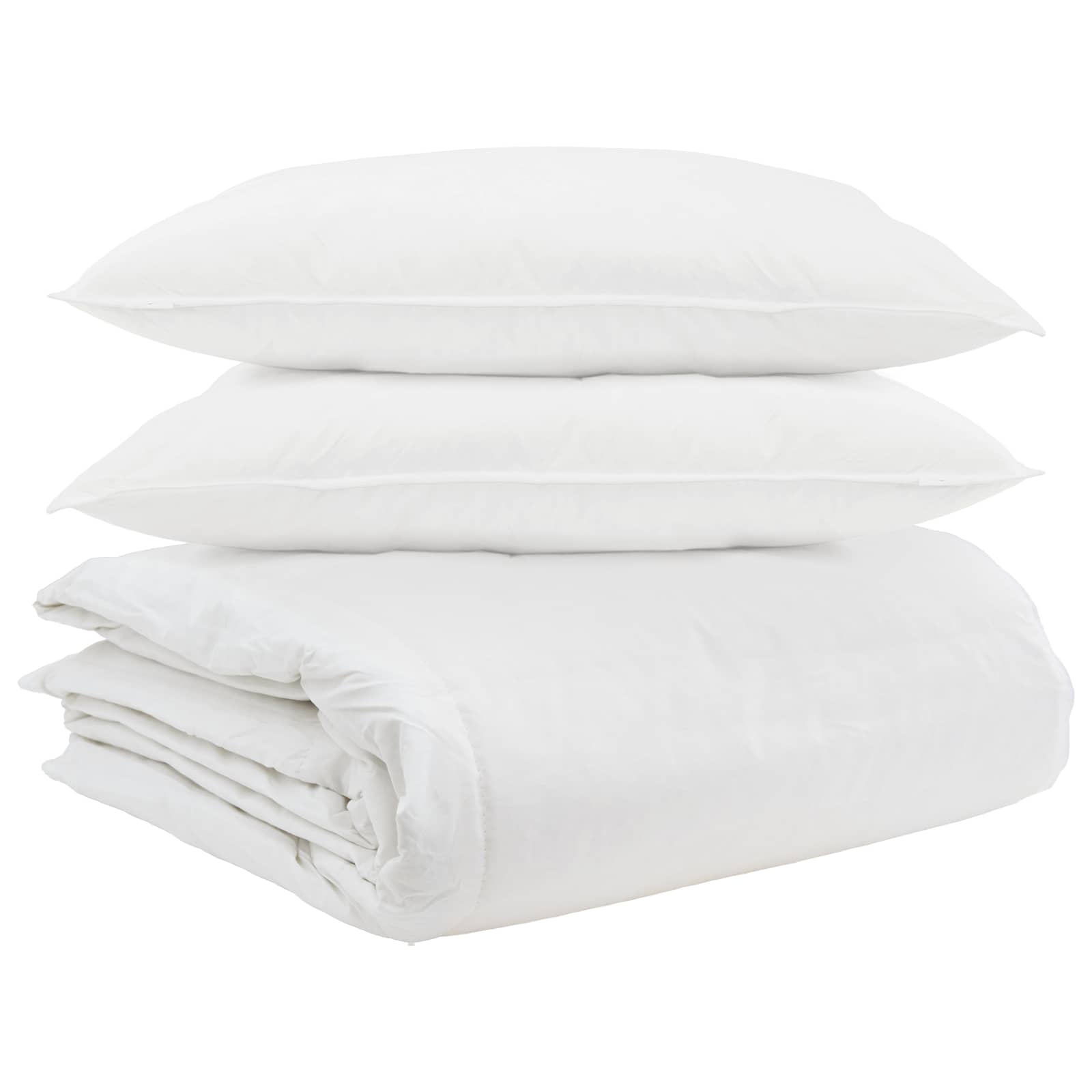 Set di Piumoni con cuscino 3 pcs Bianco Piuma d'anatra | homemem39