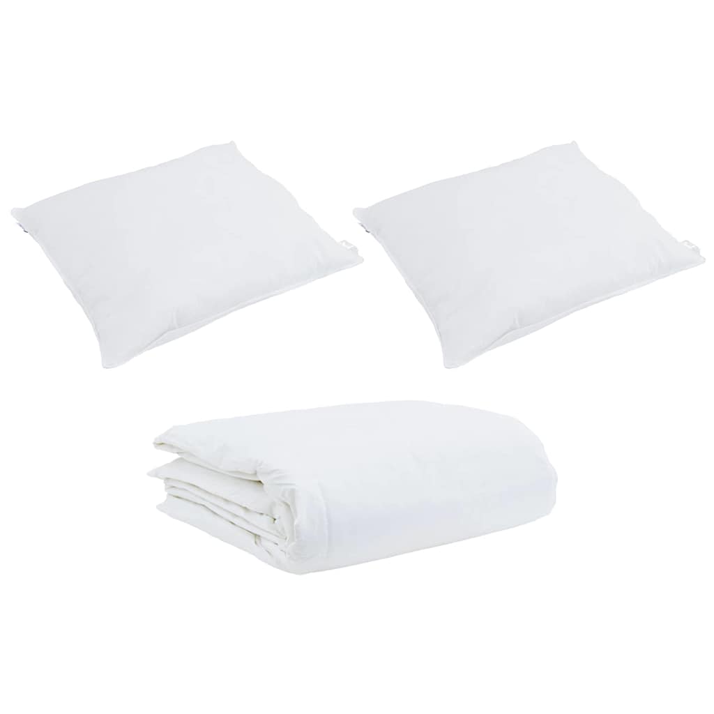 Set di Piumoni con cuscino 3 pcs Bianco Piuma d'anatra - homemem39