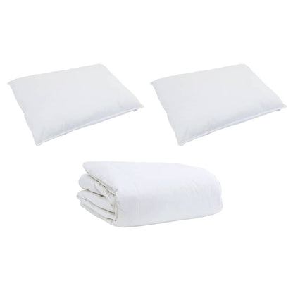 Set di Piumoni con cuscino 3 pcs Bianco Piuma d'anatra