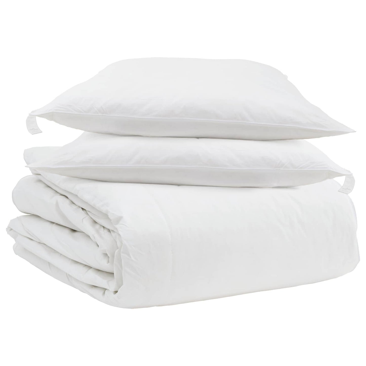 Set di Piumoni con cuscino 3 pcs Bianco Piuma d'anatra