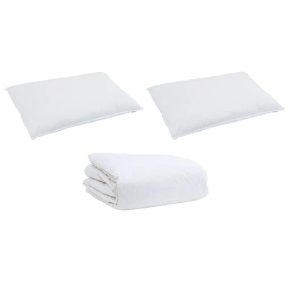 Set di Piumoni con cuscino 3 pcs Bianco Piuma d'anatra
