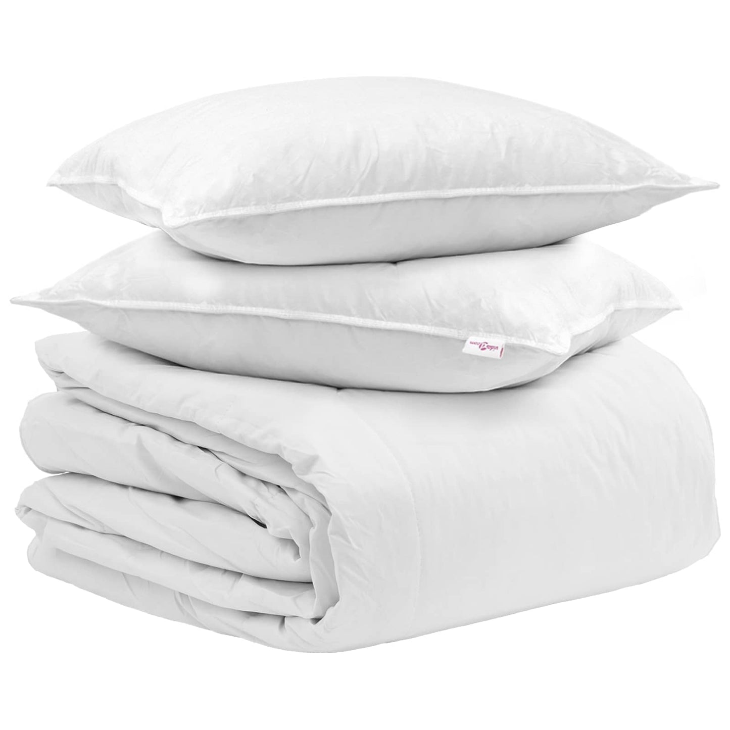 Set di Piumoni con cuscino 3 pcs Bianco Piuma d'anatra | homemem39