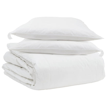 Set di Piumoni con cuscino 3 pz Bianco Piuma d'anatra