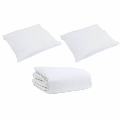 Set di Piumoni con cuscino 3 pcs Bianco Piuma d'anatra