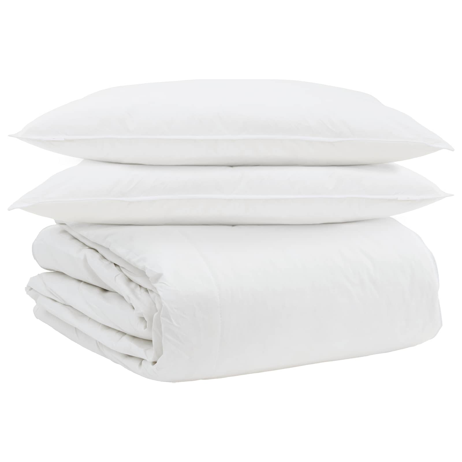 Set di Piumoni con cuscino 3 pcs Bianco Piuma d'anatra | homemem39