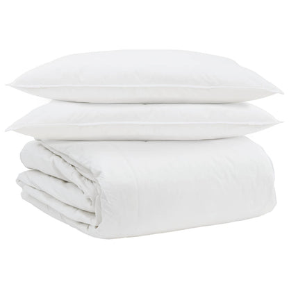 Set di Piumoni con cuscino 3 pcs Bianco Piuma d'anatra | homemem39
