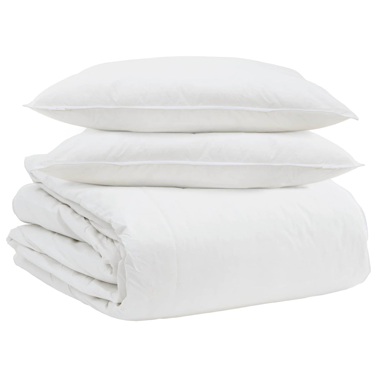 Set di Piumoni con cuscino 3 pcs Bianco Piuma d'anatra | homemem39