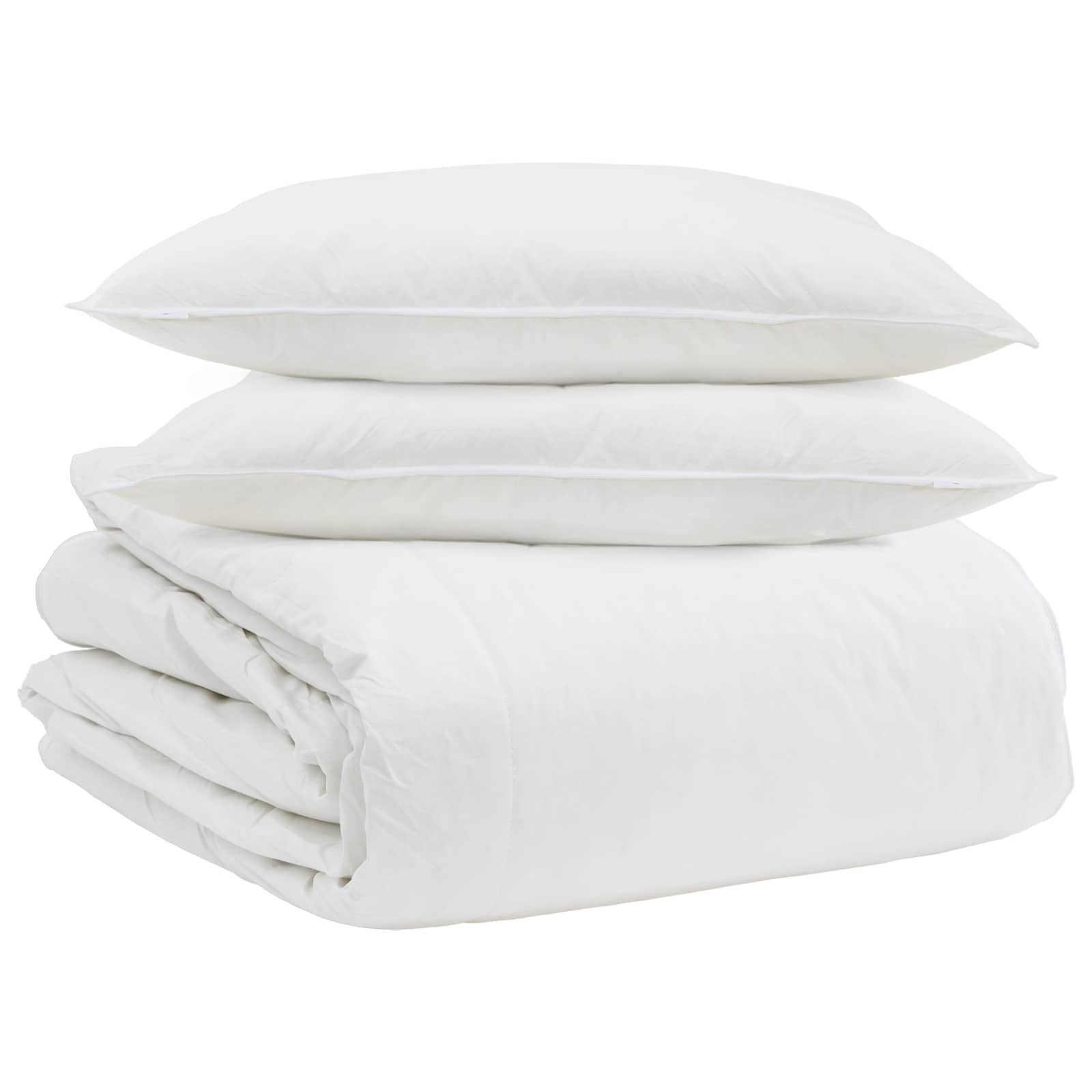 Set di Piumoni con cuscino 3 pcs Bianco Piuma d'anatra | homemem39