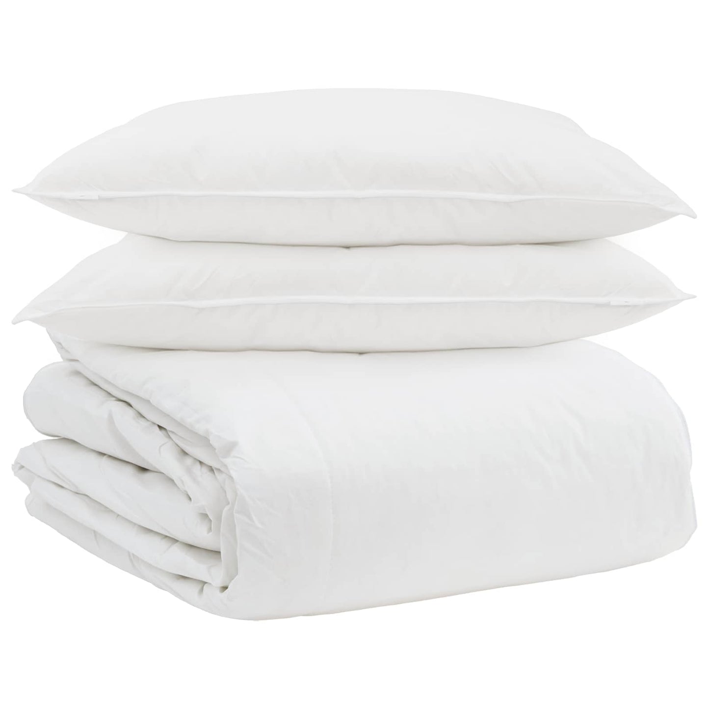 Set di Piumoni con cuscino 3 pcs Bianco Piuma d'anatra | homemem39