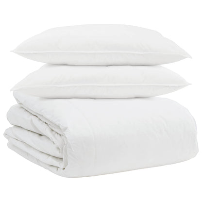 Set di Piumoni con cuscino 3 pcs Bianco Piuma d'anatra