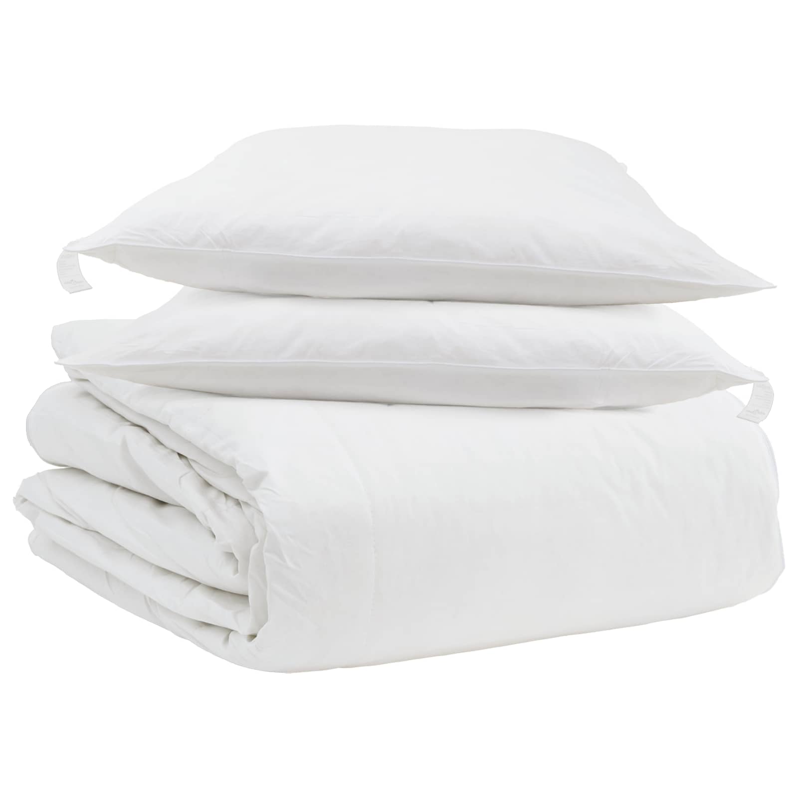 Set di Piumoni con cuscino 3 pcs Bianco Piuma d'anatra | homemem39